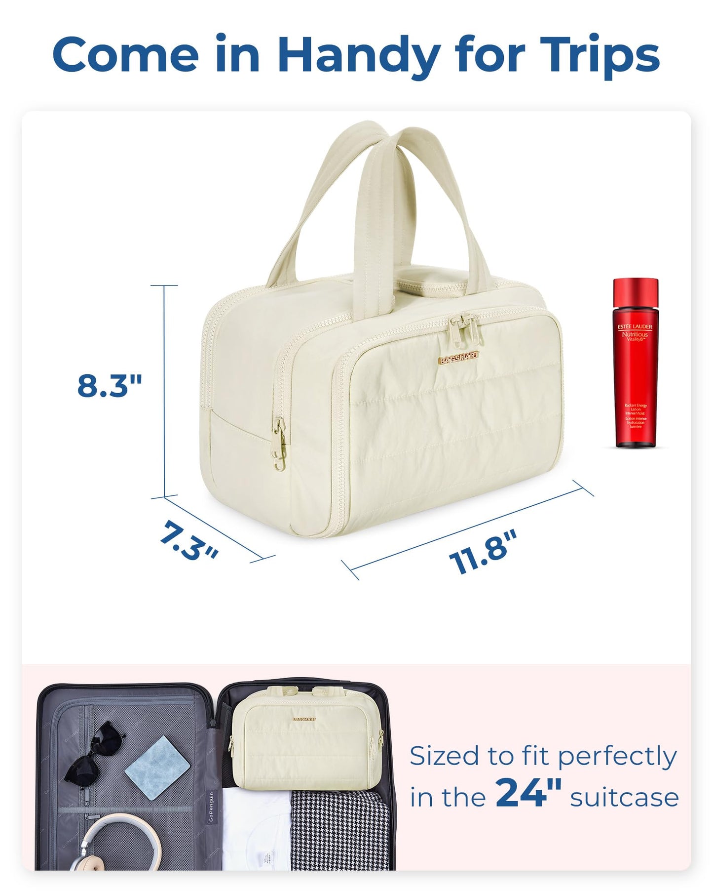 Compact BAGSMART Toiletry Bag