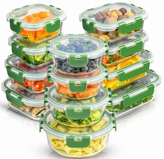 24pc Glass Storage Containers with Lids